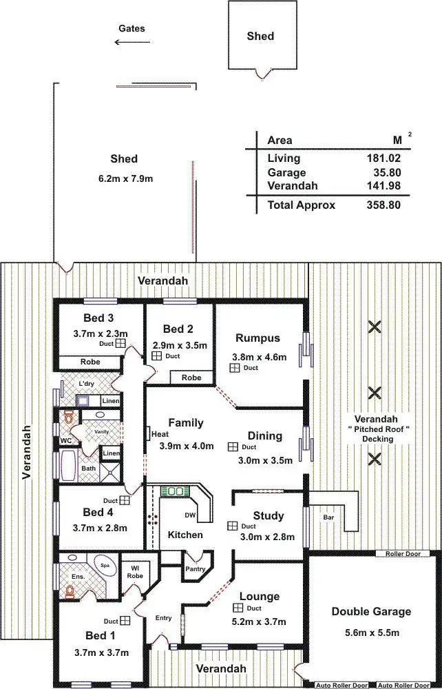 Floorplan of Homely house listing, 8 Perseverance Place, Hewett SA 5118
