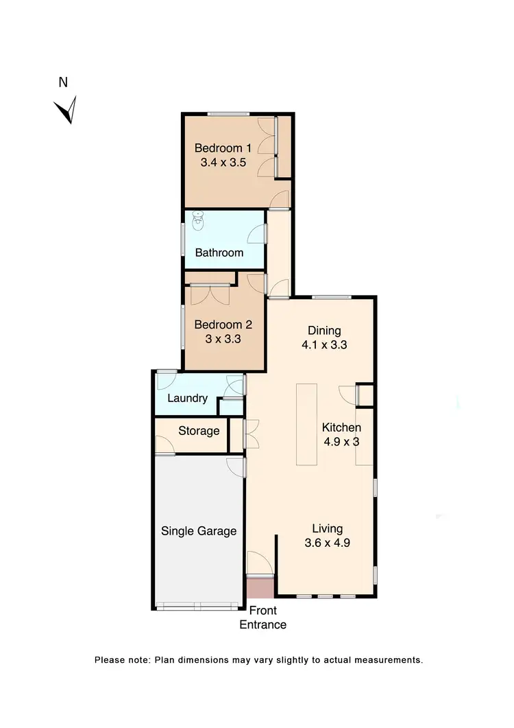 Floorplan of Homely house listing, 9A Becker Street, Beaufort VIC 3373