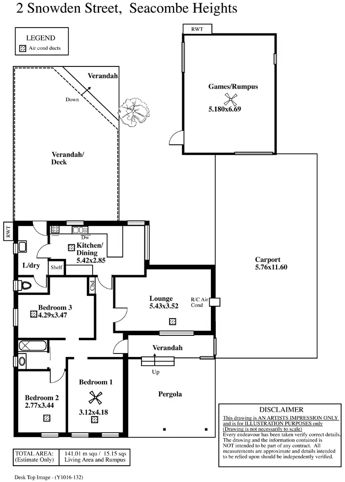 Floorplan of Homely house listing, 2 SNOWDEN STREET, Seacombe Heights SA 5047