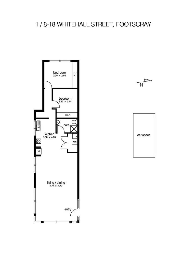 Floorplan of Homely apartment listing, 1/8-18 Whitehall Street, Footscray VIC 3011