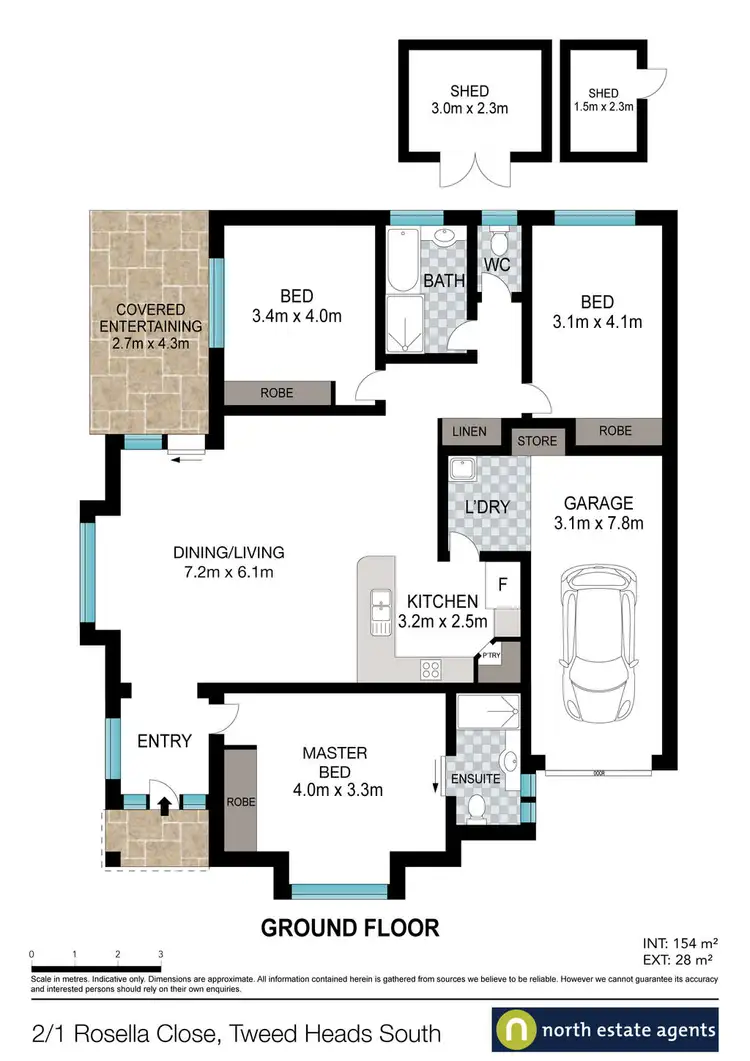 Floorplan of Homely villa listing, 2 / 1 Rosella Close, Tweed Heads South NSW 2486