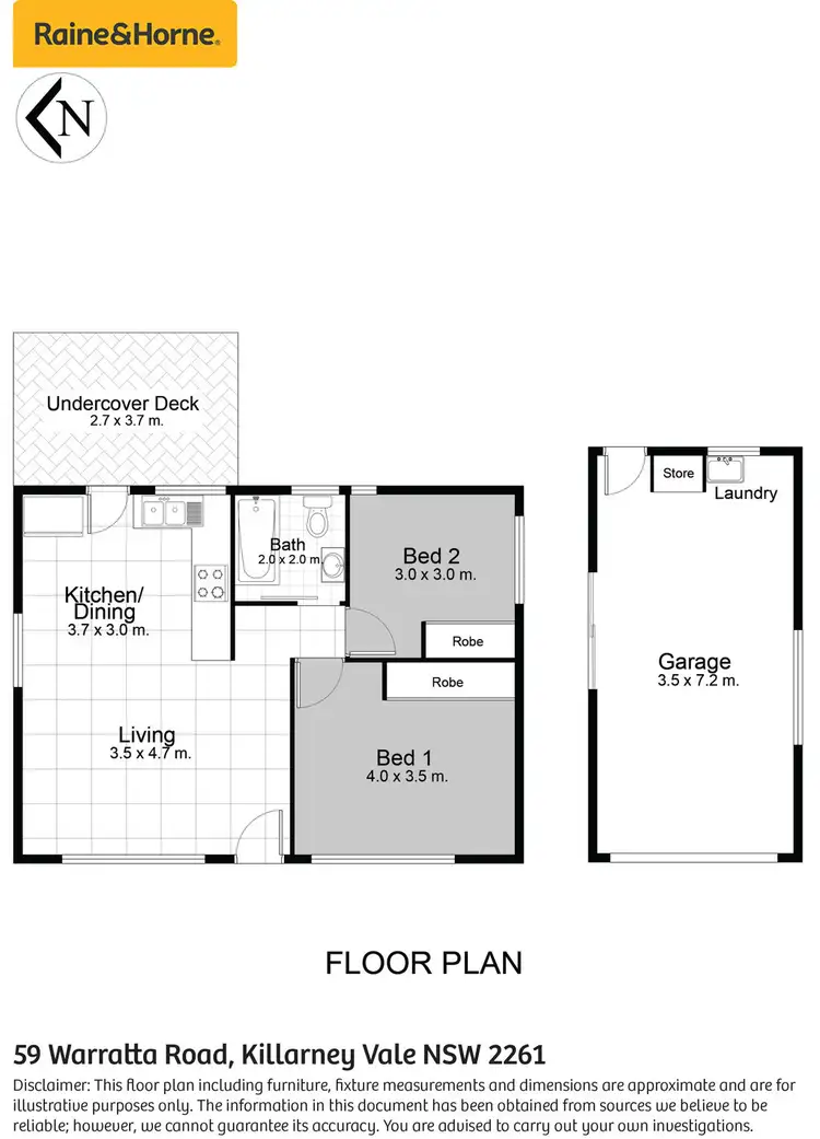 Floorplan of Homely house listing, 59 Warratta Road, Killarney Vale NSW 2261