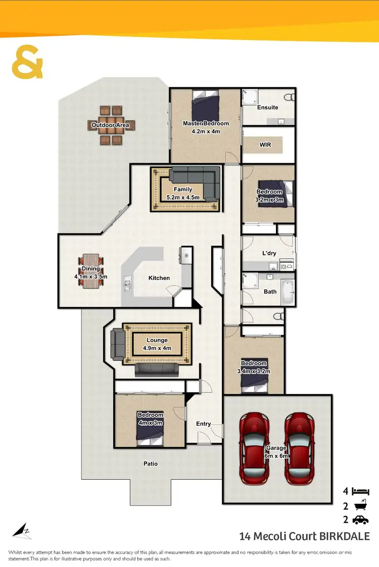 Floorplan of Homely house listing, 14 Mecoli Court, Birkdale QLD 4159