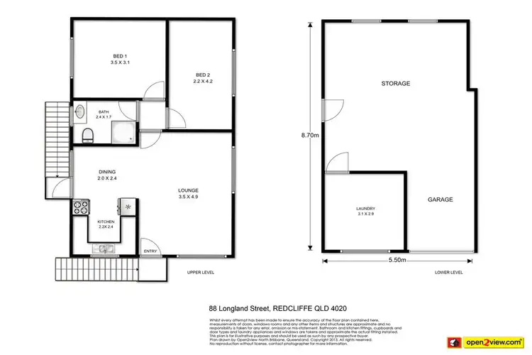 Floorplan of Homely house listing, 88 Longland Street, Redcliffe QLD 4020