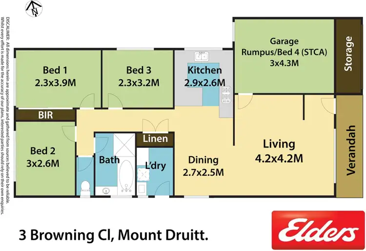 Floorplan of Homely house listing, 3 Browning Close, Mount Druitt NSW 2770