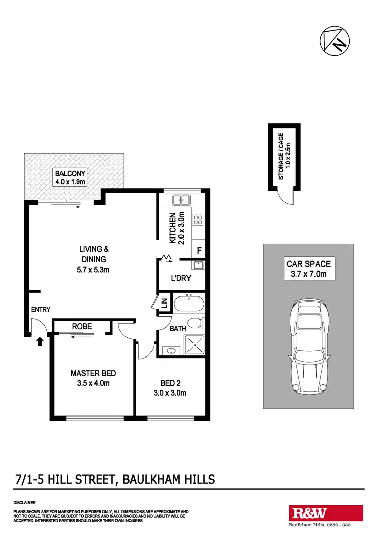 Floorplan of Homely unit listing, 7/1-5 Hill Street, Baulkham Hills NSW 2153