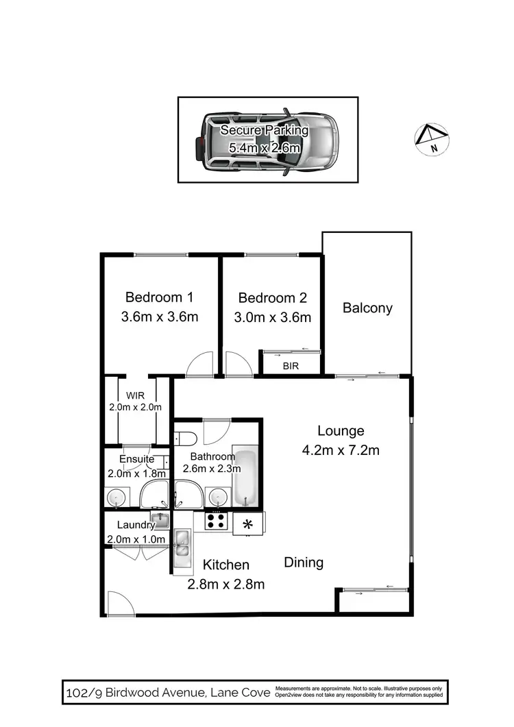 Floorplan of Homely apartment listing, 102/9-13 Birdwood Avenue, Lane Cove NSW 2066