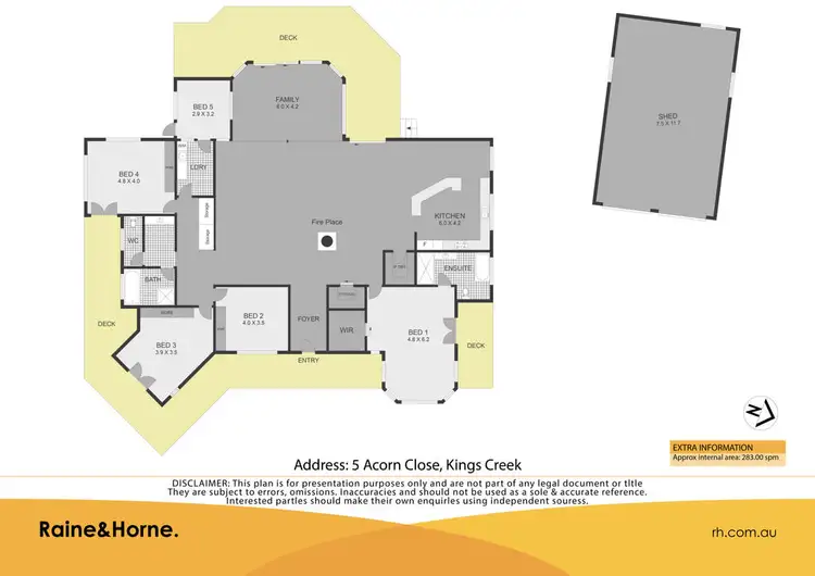 Floorplan of Homely house listing, 5 Acorn Close, King Creek NSW 2446