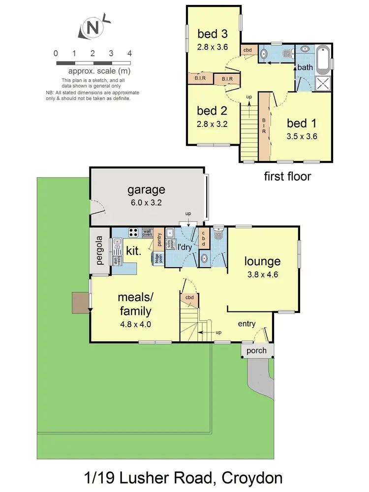 Floorplan of Homely unit listing, 1/19 Lusher Road, Croydon VIC 3136