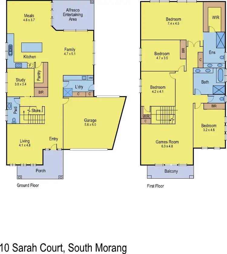 Floorplan of Homely house listing, 10 Sarah Court, South Morang VIC 3752