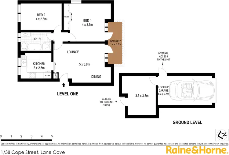 Floorplan of Homely apartment listing, 1/38 Cope Street, Lane Cove NSW 2066
