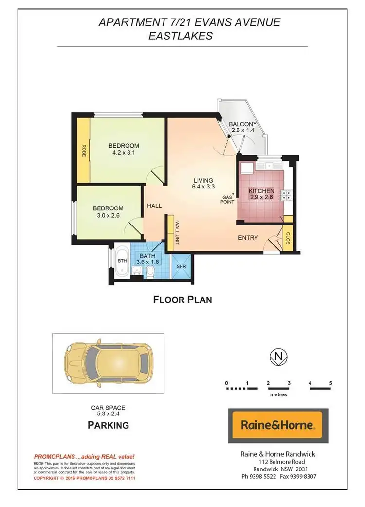 Floorplan of Homely apartment listing, 7/21 Evans Avenue, Eastlakes NSW 2018