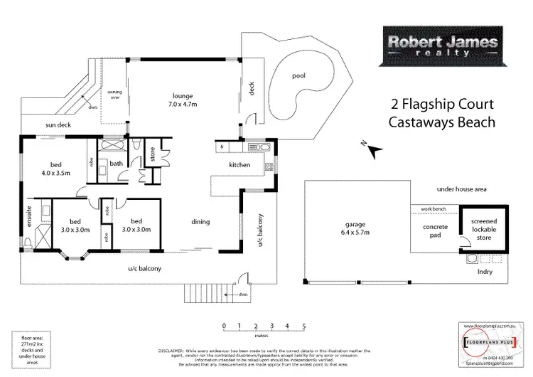 Floorplan of Homely house listing, 2 Flagship Court, Castaways Beach QLD 4567
