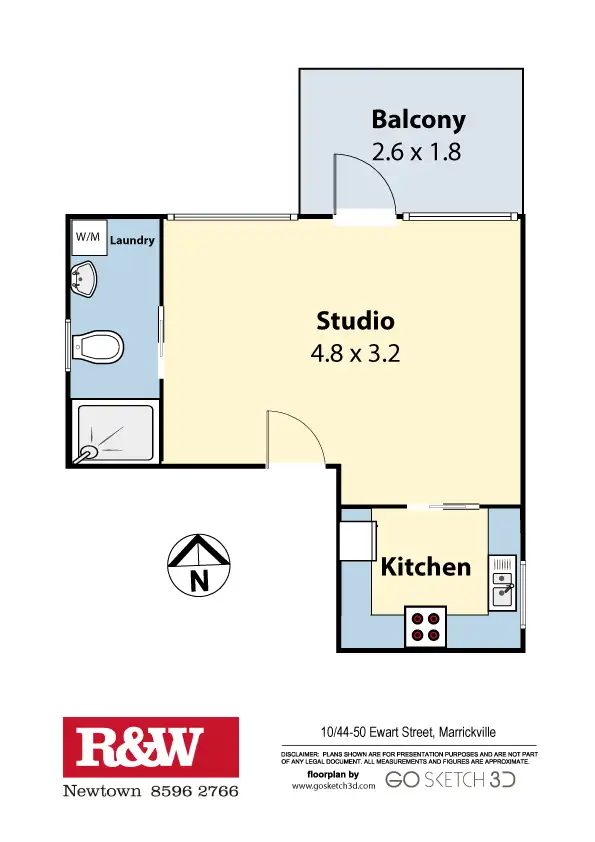 Floorplan of Homely apartment listing, 10/44 Ewart Street, Marrickville NSW 2204