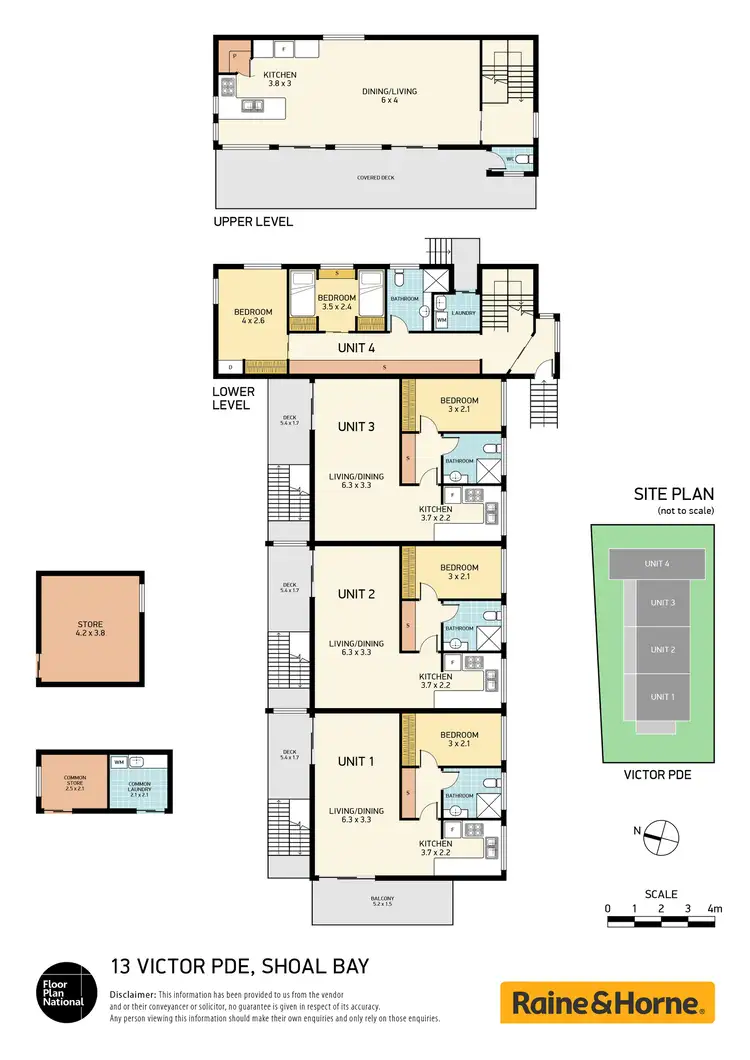 Floorplan of Homely unit listing, 13 Victor Parade, Shoal Bay NSW 2315