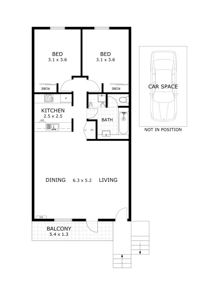 Floorplan of Homely apartment listing, 37/682 Nicholson Street, Fitzroy North VIC 3068