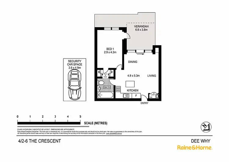 Floorplan of Homely unit listing, 4/2-6 The Crescent, Dee Why NSW 2099