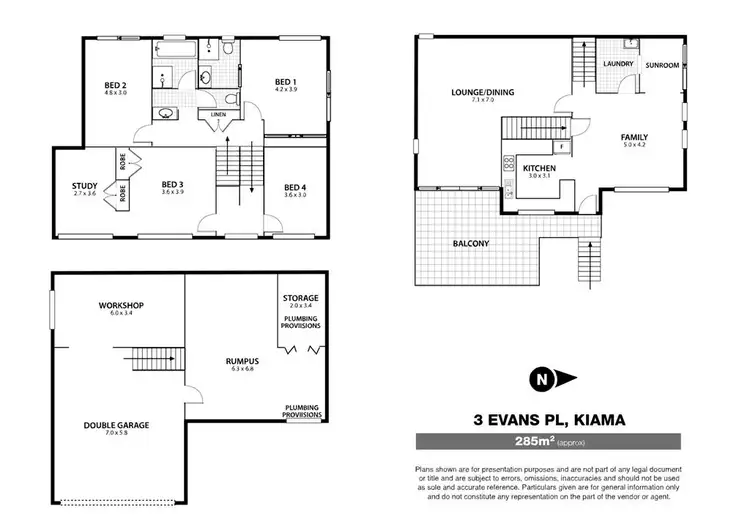 Floorplan of Homely house listing, 3 Evans Place, Kiama NSW 2533