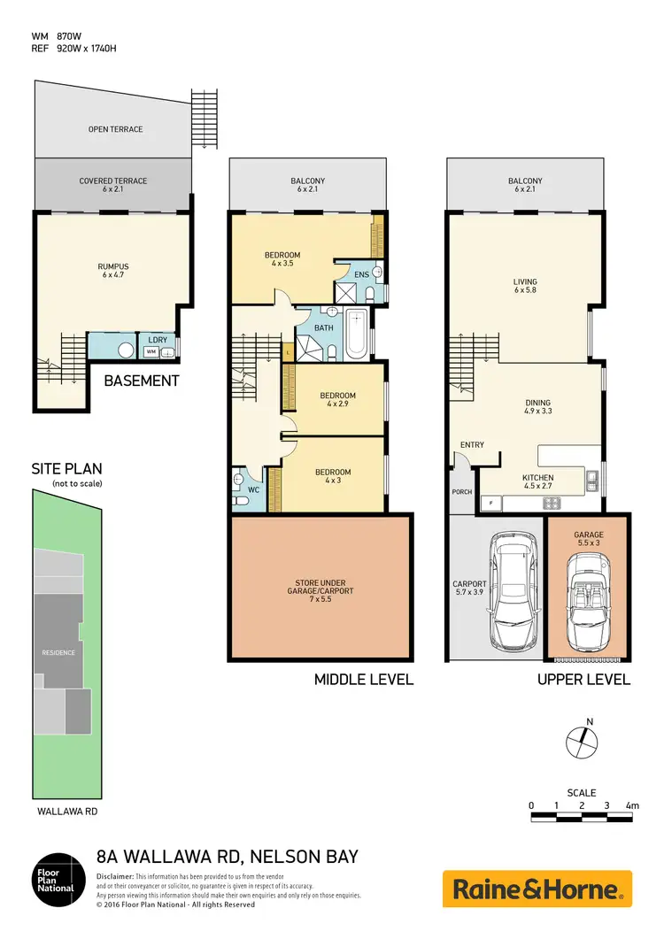 Floorplan of Homely semi-detached listing, 8a Wallawa Road, Nelson Bay NSW 2315