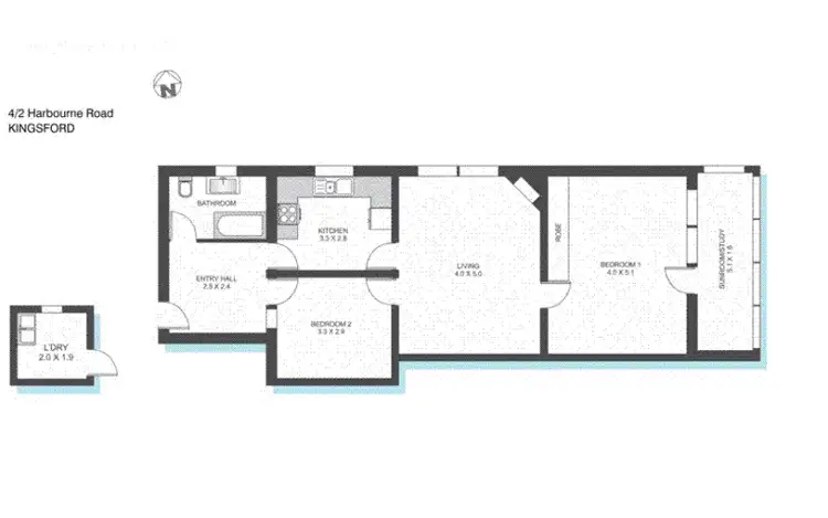 Floorplan of Homely unit listing, 4/2 Harbourne Road, Kingsford NSW 2032