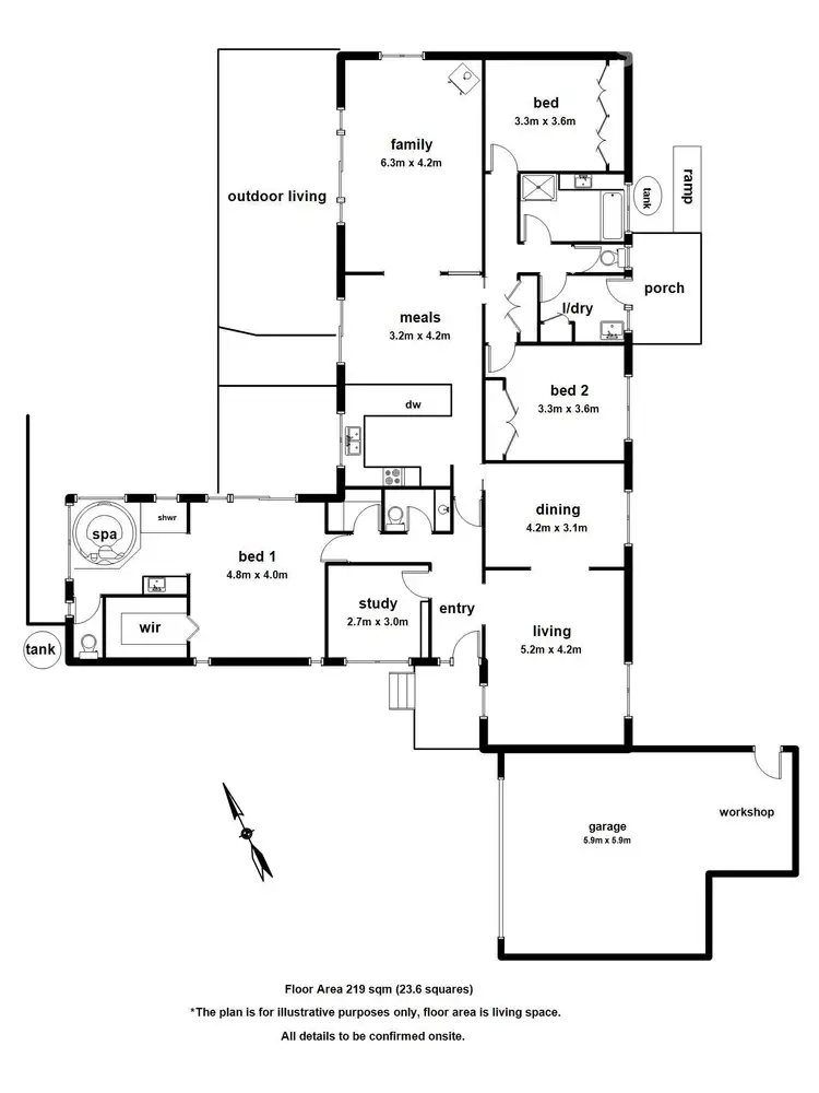 Floorplan of Homely house listing, 1 Paradise Avenue, Clematis VIC 3782