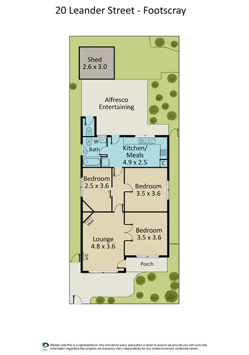 Floorplan of Homely house listing, 20 Leander Street, Footscray VIC 3011