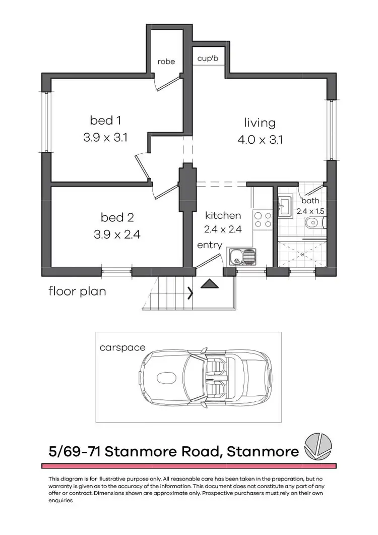 Floorplan of Homely apartment listing, 5/69-71 Stanmore Road, Stanmore NSW 2048