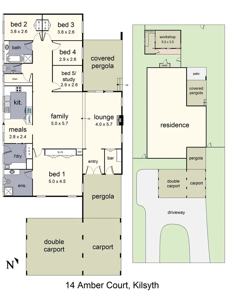 Floorplan of Homely house listing, 14 Amber Court, Kilsyth VIC 3137