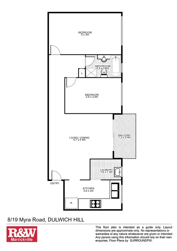Floorplan of Homely unit listing, 8/19 Myra Road, Dulwich Hill NSW 2203