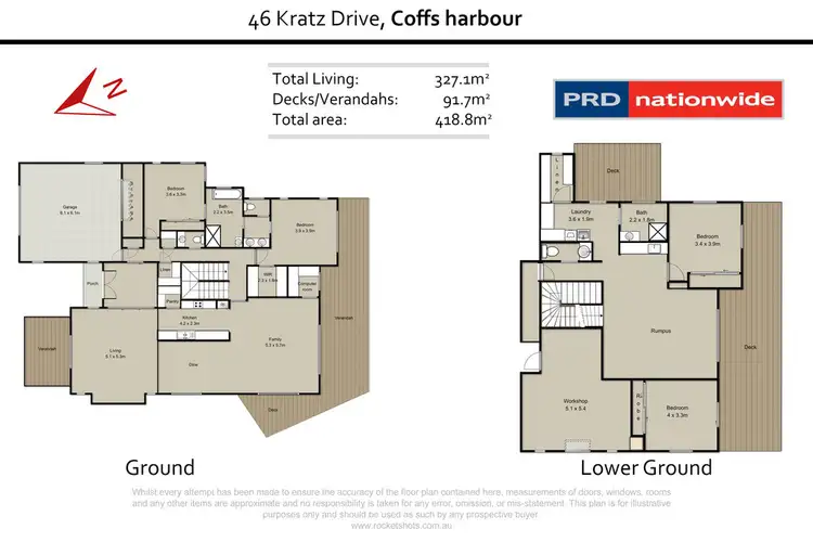 Floorplan of Homely house listing, 46 Kratz Drive, Coffs Harbour NSW 2450
