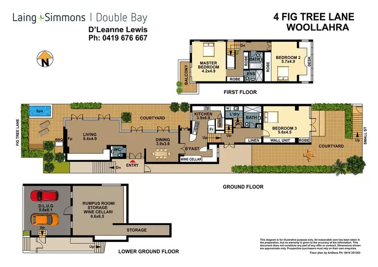 Floorplan of Homely house listing, 4 Figtree Lane (aka 8 Small St), Woollahra NSW 2025