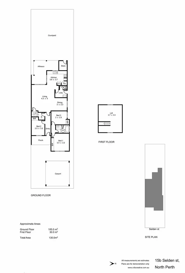 Floorplan of Homely house listing, 15b Selden Street, North Perth WA 6006