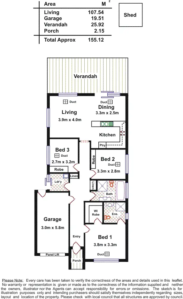 Floorplan of Homely house listing, 51 St Clair Avenue, Andrews Farm SA 5114