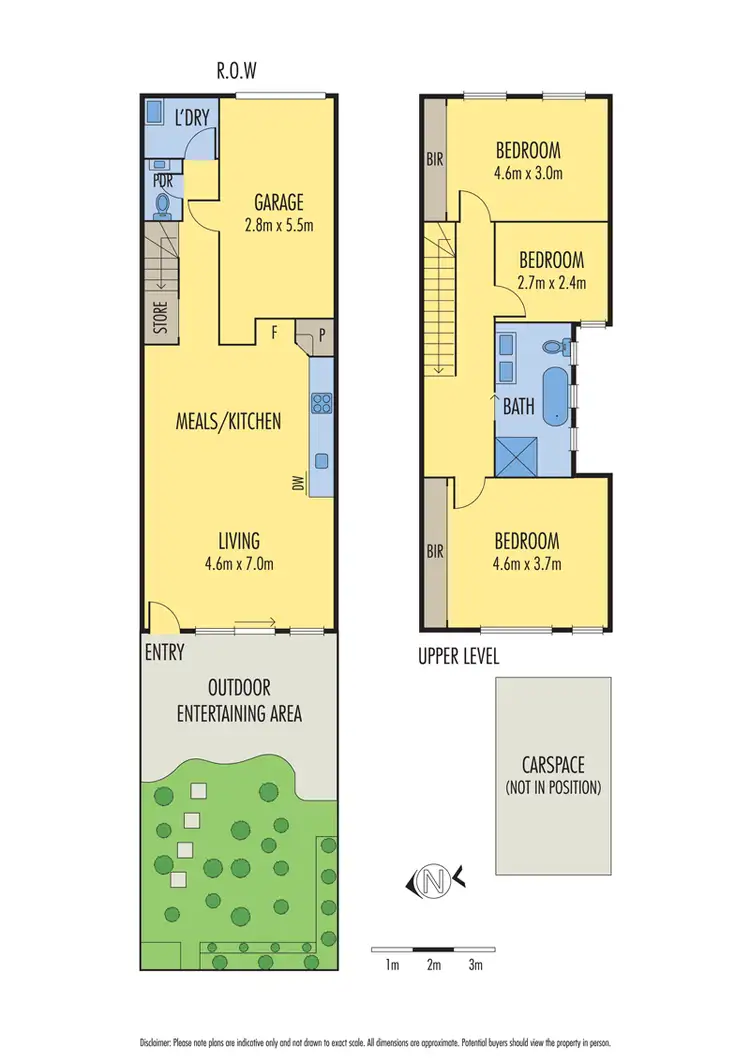 Floorplan of Homely townhouse listing, 3/45 Kingsville Street, Kingsville VIC 3012