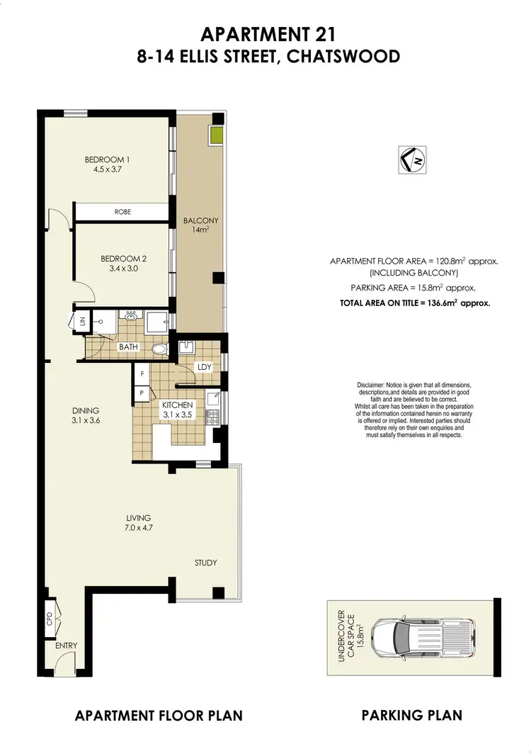 Floorplan of Homely unit listing, 21/8-14 Ellis Street, Chatswood NSW 2067