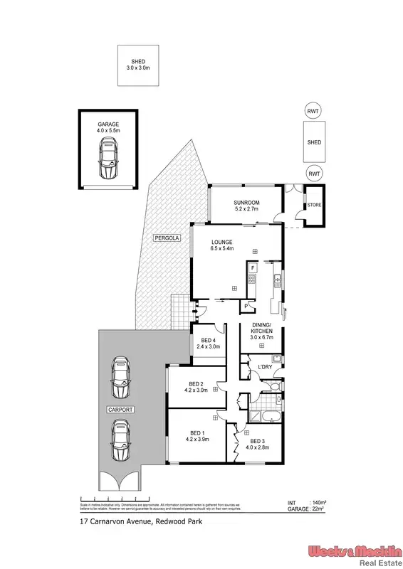 Floorplan of Homely house listing, 17 Carnarvon Avenue, Redwood Park SA 5097