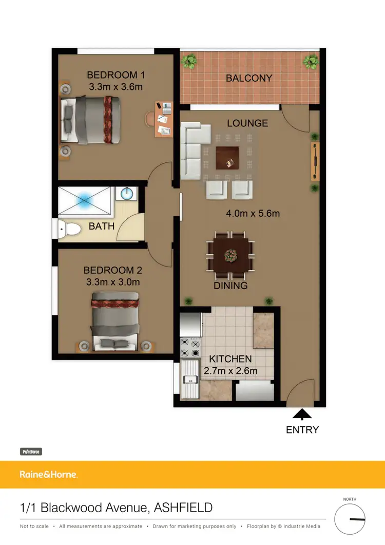 Floorplan of Homely unit listing, 1/1 Blackwood Avenue, Ashfield NSW 2131