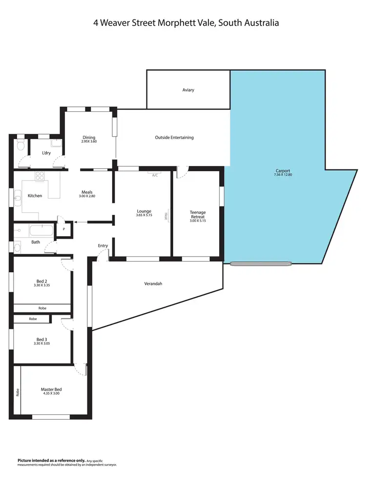 Floorplan of Homely house listing, 4 Weaver Avenue, Morphett Vale SA 5162