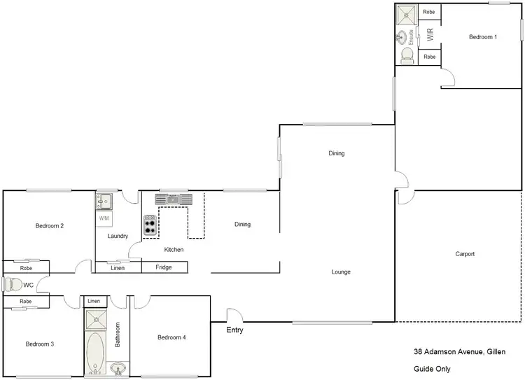 Floorplan of Homely house listing, 38 Adamson Avenue, Gillen NT 870