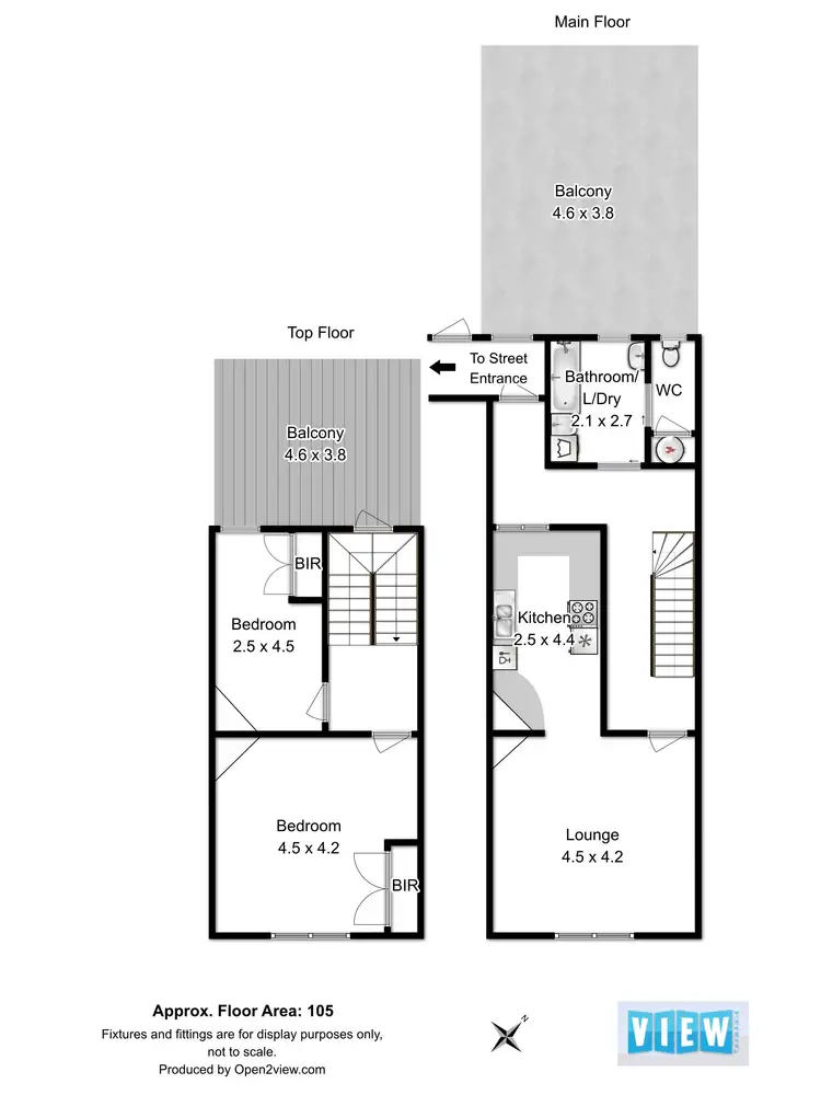 Floorplan of Homely apartment listing, 2/65 Melville Street, Hobart TAS 7000