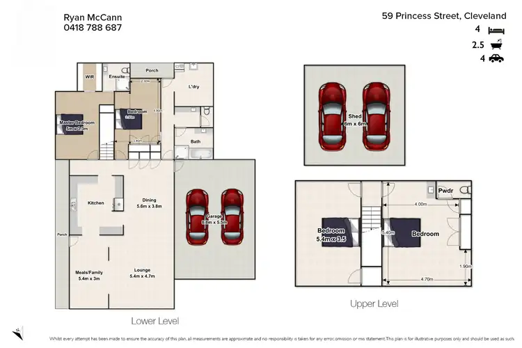 Floorplan of Homely house listing, 59 Princess Street, Cleveland QLD 4163