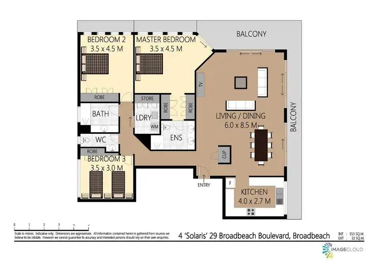 Floorplan of Homely unit listing, 4/29 'Solaris' Broadbeach Boulevard, Broadbeach QLD 4218