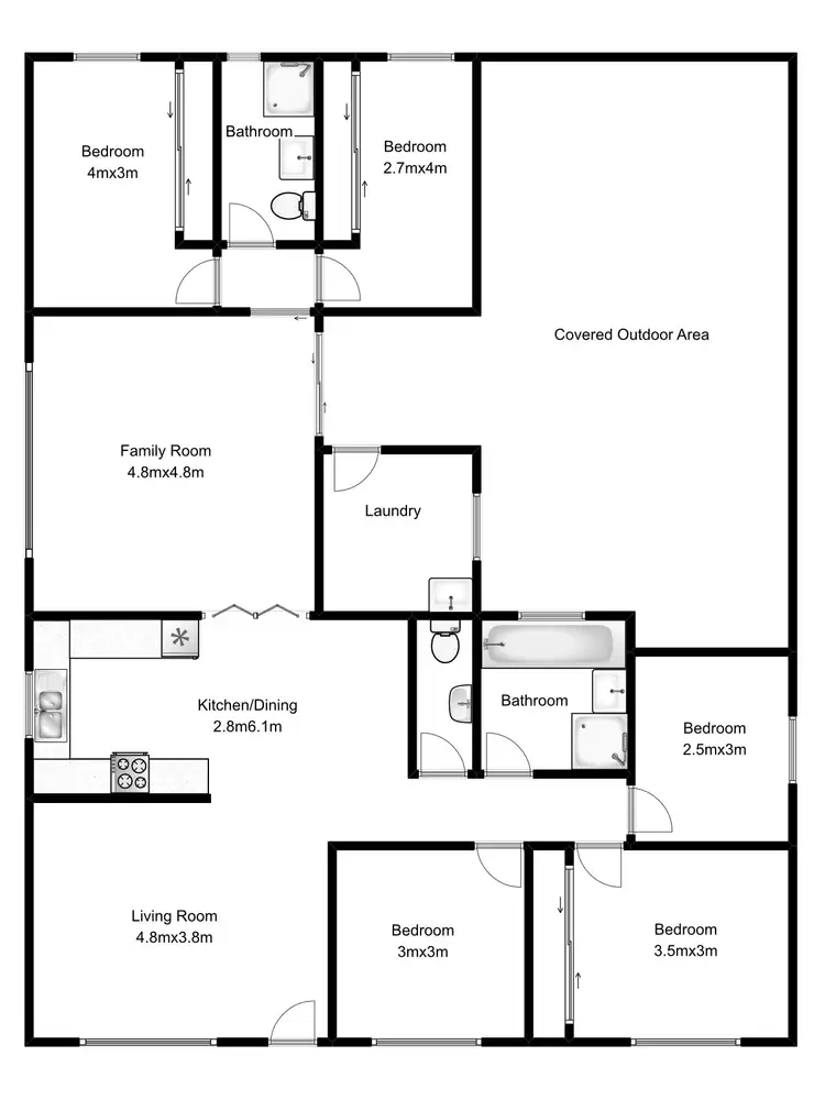 Floorplan of Homely house listing, 6 Fraser Crescent, Albion Park NSW 2527