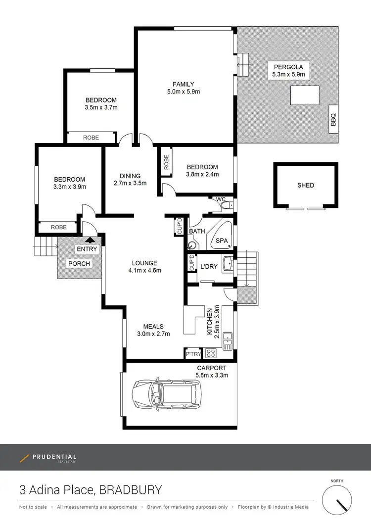 Floorplan of Homely house listing, 3 Adina Place, Bradbury NSW 2560