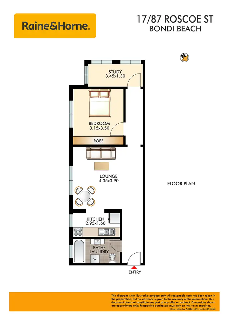 Floorplan of Homely apartment listing, 17/87 Roscoe Street, Bondi Beach NSW 2026