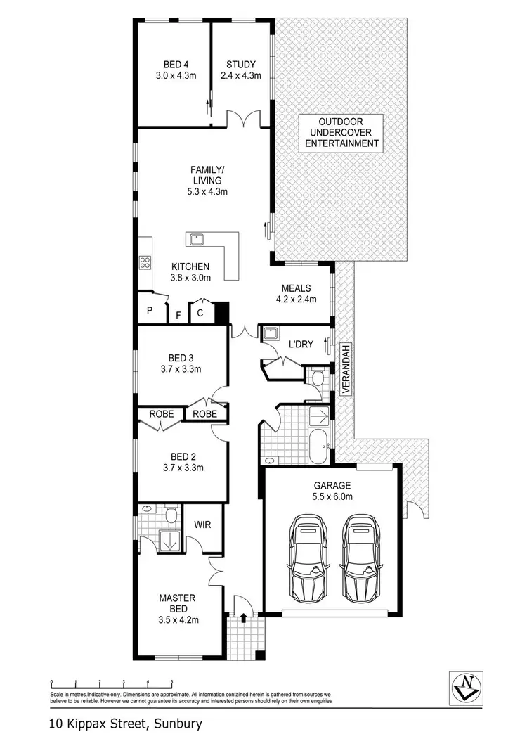 Floorplan of Homely house listing, 10 Kippax Street, Sunbury VIC 3429