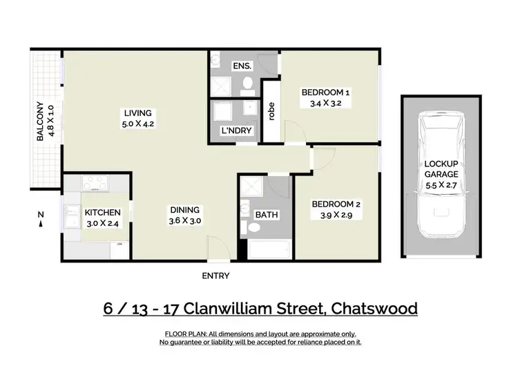 Floorplan of Homely unit listing, 6/13-17 Clanwilliam Street, Willoughby NSW 2068