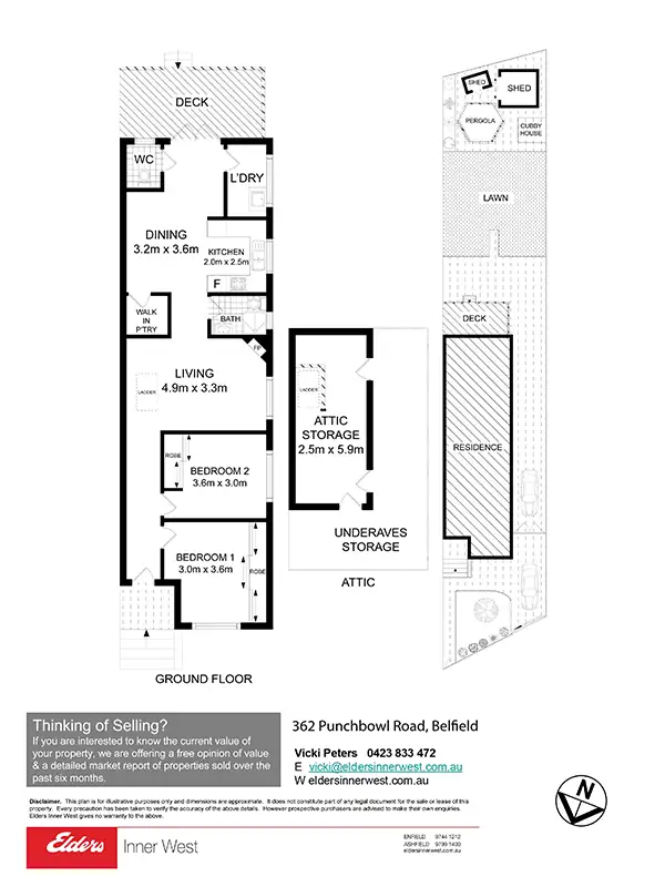 Floorplan of Homely semi-detached listing, 362 Punchbowl Road, Belfield NSW 2191