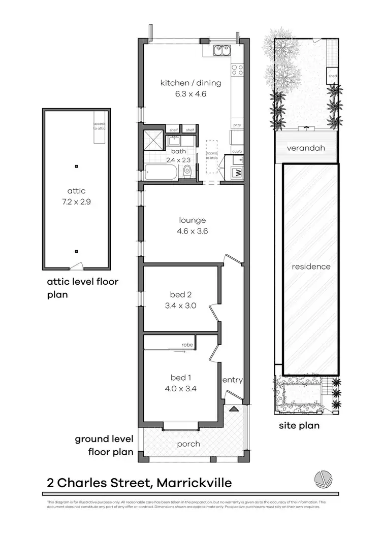 Floorplan of Homely house listing, 2 Charles Street, Marrickville NSW 2204