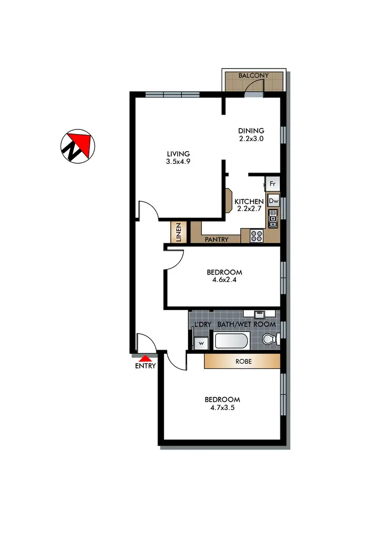Floorplan of Homely apartment listing, 3/70 New South Head Road, Vaucluse NSW 2030